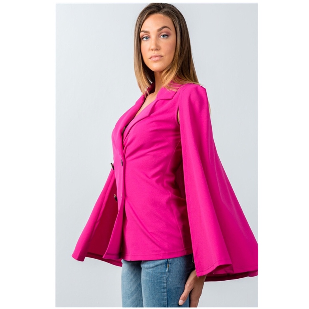 🆕 Double Breasted Cape Blazer - Picture 2 of 6